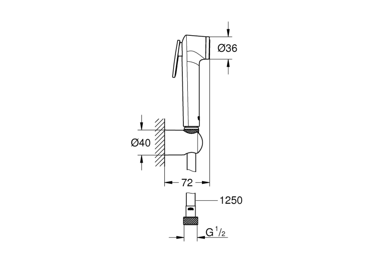 Душевой набор Grohe Vitalio Trigger Spray 30 1 режим струи (26175001)
