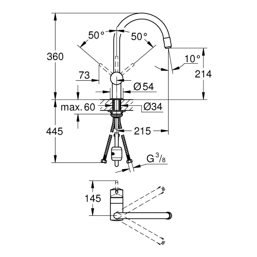 Однорычажный смеситель для мойки Grohe Minta (32918DC0)