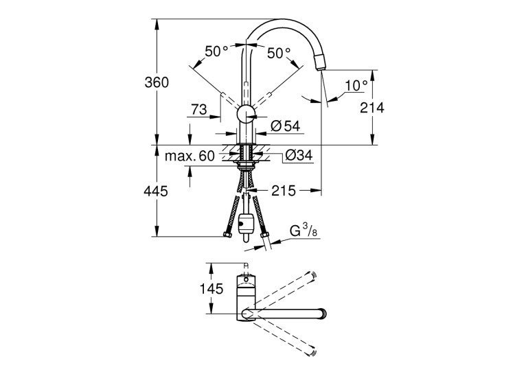Одноважільний змішувач для мийки Grohe Minta (32918DC0)