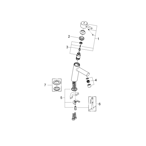 Одноважільний змішувач для раковини Grohe Concetto M-Size (23451001)