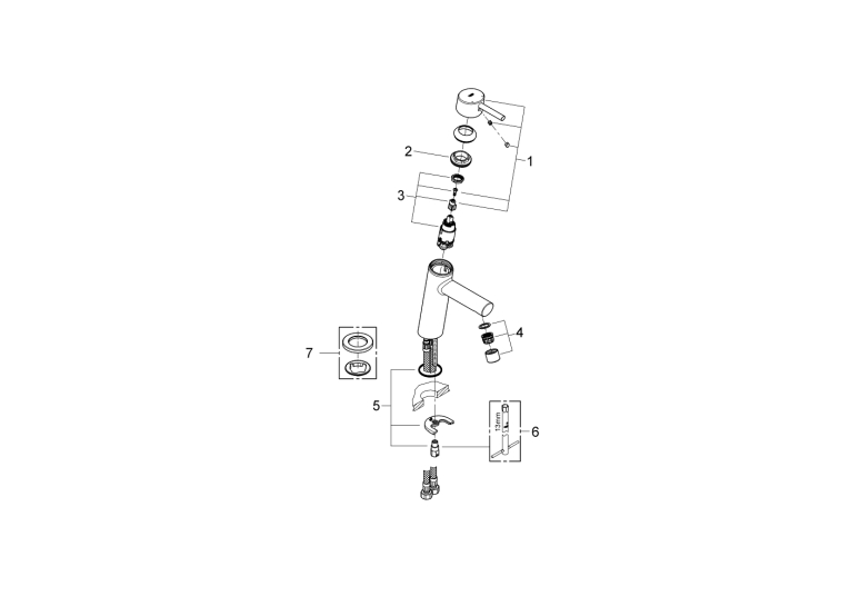 Однорычажный смеситель для раковины Grohe Concetto M-Size (23451001)