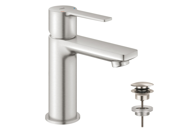 Однорычажный смеситель для раковины Grohe Lineare XS-Size с нажимным донным клапаном (23791DC1)