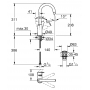Одноважільний змішувач для раковини Grohe BauEdge New L-Size + нажимний донний клапан (23911001)