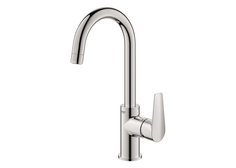 Однорычажный смеситель для раковины Grohe BauEdge New L-Size + нажимной донный клапан (23911001)