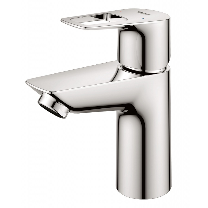 Однорычажный смеситель для раковины Grohe BauLoop New S-Size LowFlow + нажимной донный клапан (23879001)