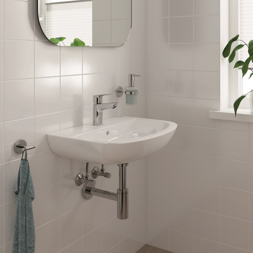 Однорычажный смеситель для раковины Grohe BauLoop New S-Size LowFlow + нажимной донный клапан (23879001)
