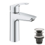 Одноважільний змішувач для раковини Grohe Eurosmart New M-Size + натискний донний клапан (23923003)