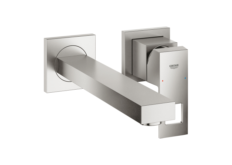 Змішувач для раковини Grohe Eurocube на 2 отвори M-Size (23447DC0) Сталь