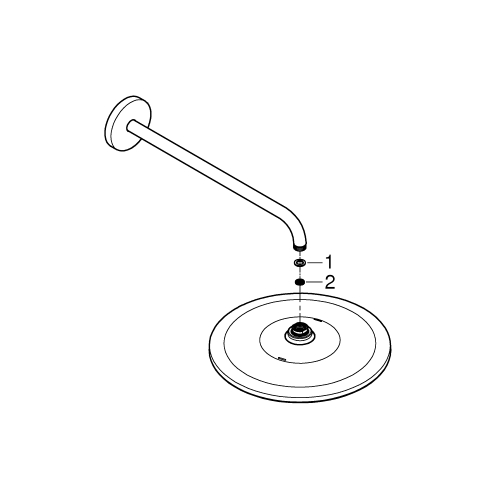 Верхний душ Grohe Rainshower 310 Mono с душевым кронштейном 422 мм, 1 режим струи (26558000)