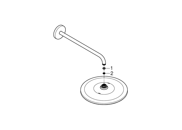 Верхній душ Grohe Rainshower 310 Mono з душовим кронштейном 422 мм, 1 режим струменя (26558000)