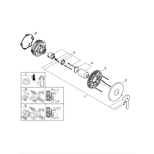 Однорычажный смеситель для душа Grohe Lineare (24063DC1) Сталь