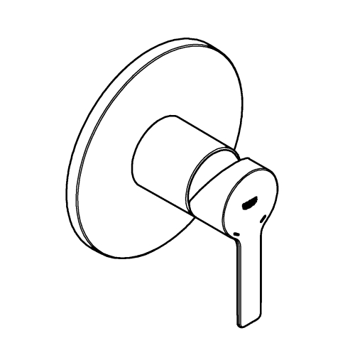 Однорычажный смеситель для душа Grohe Lineare (24063DC1) Сталь