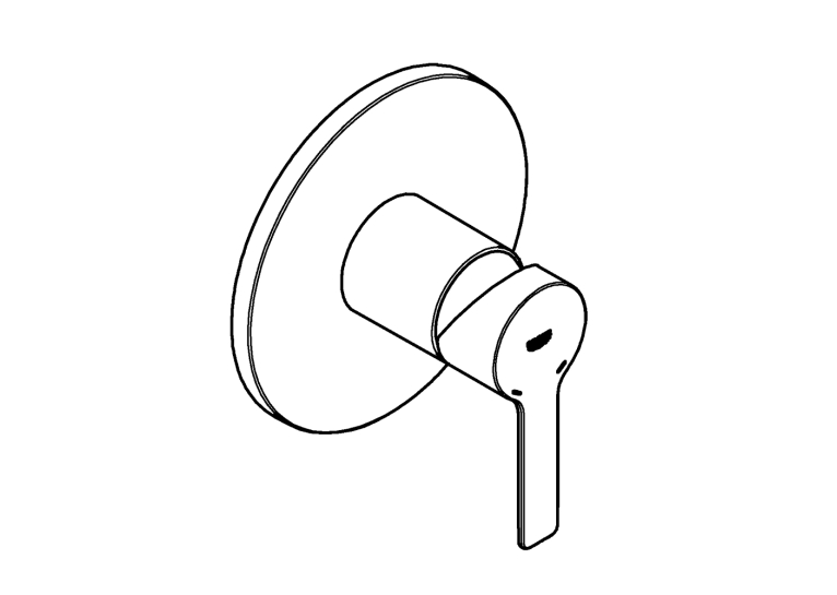 Одноважільний змішувач для душу Grohe Lineare (24063DC1) Сталь