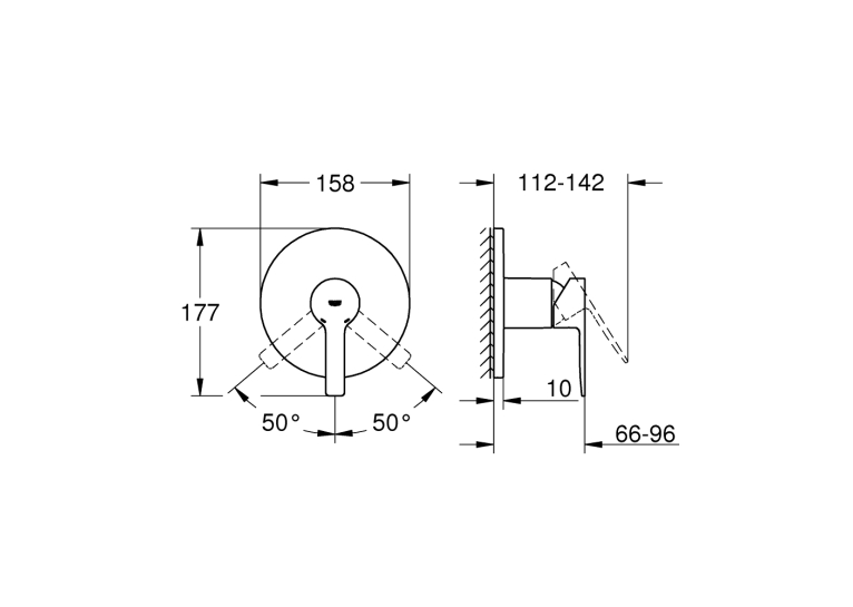 Одноважільний змішувач для душу Grohe Lineare (24063DC1) Сталь