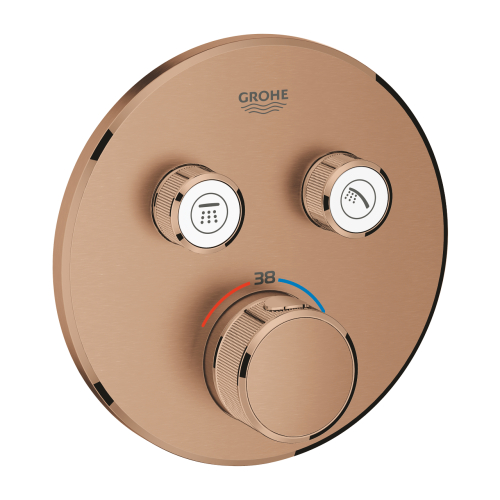 Термостат скрытого Grohe Grohtherm SmartControl монтажа с 2 кнопками управления (29119DL0 ) Бронза матовая