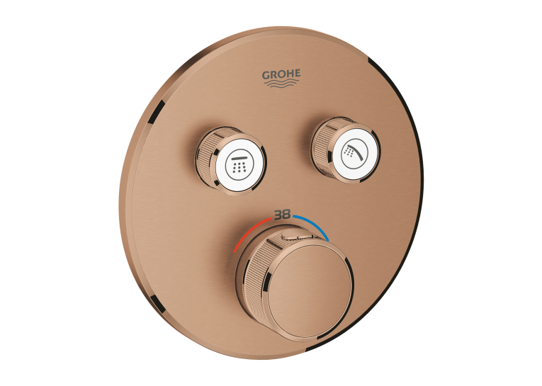 Термостат прихованого Grohe Grohtherm SmartControl монтажу з 2 кнопками управління (29119DL0) Бронза матова