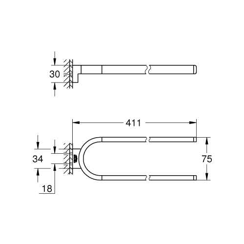 Держатель для полотенца, неповоротный Grohe Selection (41059000)