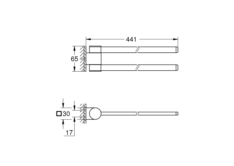 Тримач для рушника, поворотний Grohe Selection (41063DL0) Бронза матова