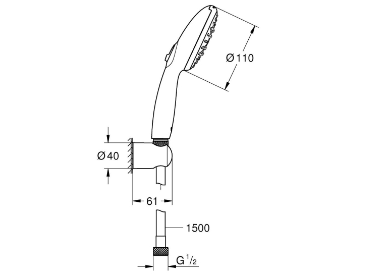 Душовий набір Grohe Tempesta 110 3 режими струменю (26920003)