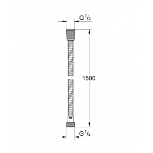 Металевий душовий Grohe VitalioFlex Metal 1500 шланг (22108000)