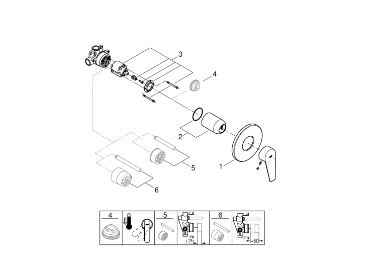Комплект гігієнічного душу 2 в 1 Grohe BauEdge UA28343001
