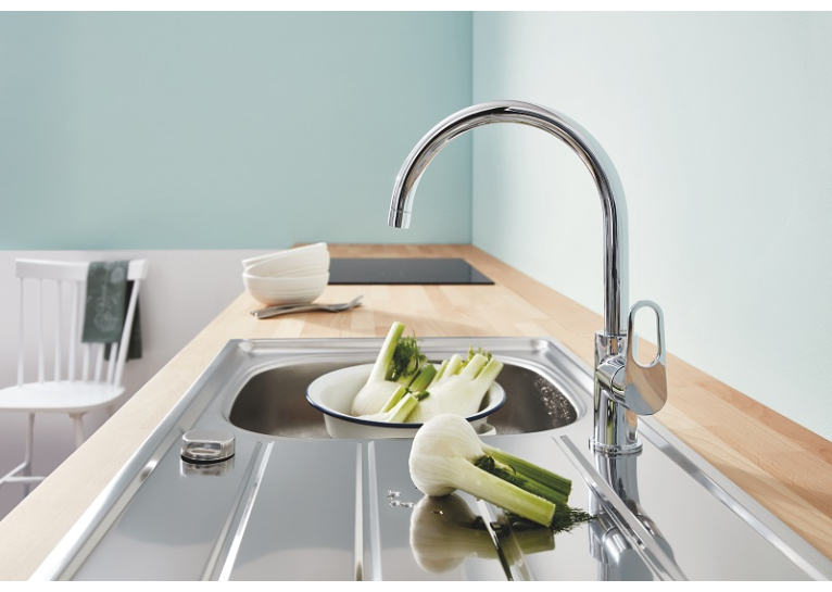 Одноважільний змішувач для мийки Grohe BauFlow (31538001)