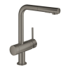 Одноважільний змішувач для миття з вентилем Grohe Minta (31558AL0) Графіт матовий