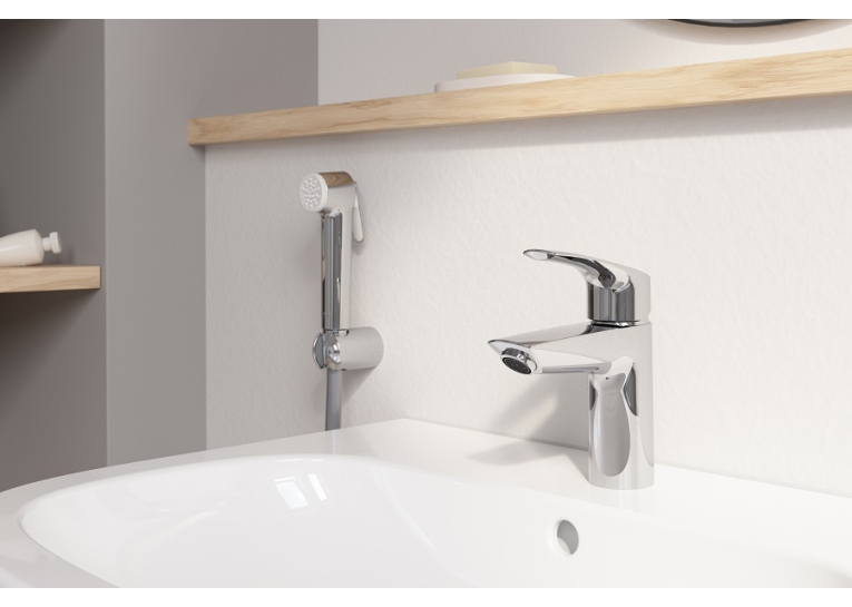 Однорычажный смеситель для раковины Grohe Eurosmart New S-Size + нажимной донный клапан (23922003)