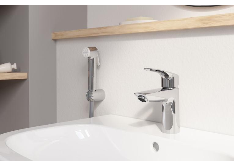 Одноважільний змішувач для раковини Grohe Eurosmart New S-Size + натискний донний клапан (23922003)