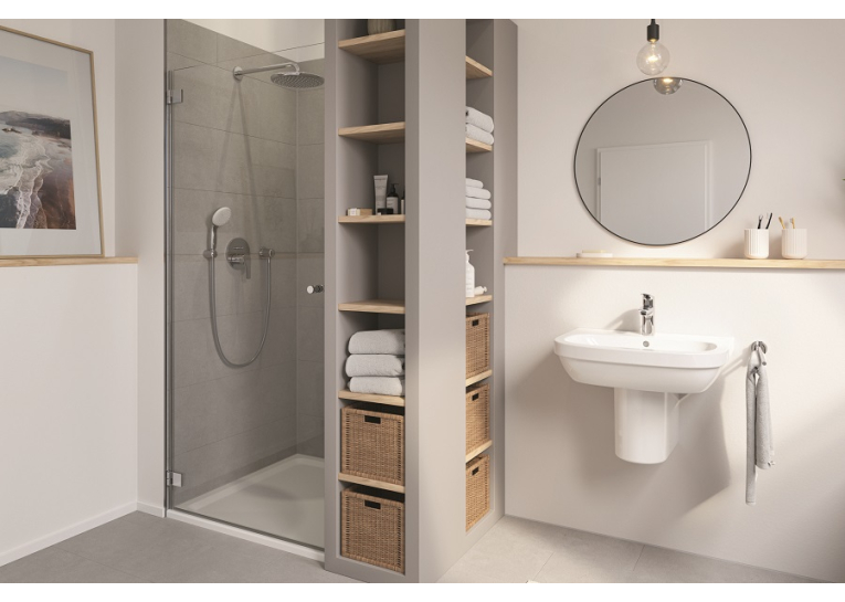 Однорычажный смеситель для раковины Grohe Eurosmart New S-Size + нажимной донный клапан (23922003)