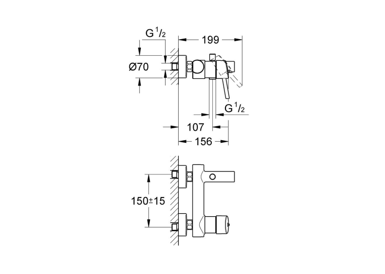 Однорычажный смеситель для ванны Grohe Concetto (32211001)
