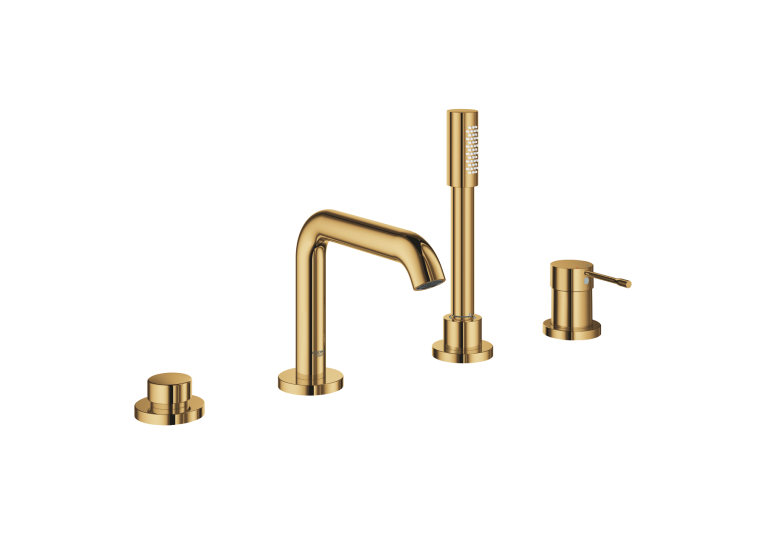 Однорычажный смеситель для ванны на 4 отверстия Grohe Essence (25251GL1) Золото