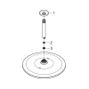 Верхній душ з кронштейном Grohe Rainshower 310 Mono 142 мм, 1 режим струменя (26559000)