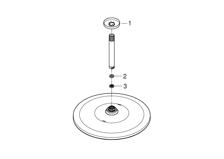 Верхній душ з кронштейном Grohe Rainshower 310 Mono 142 мм, 1 режим струменя (26559000)