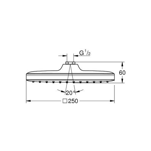 верхний душ Grohe Tempesta 250 Cube (26681000)