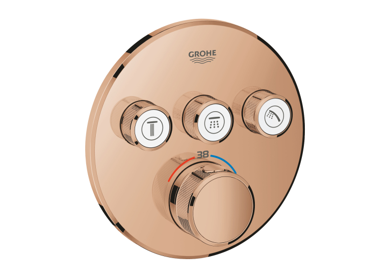 Термостат прихованого Grohe Grohtherm SmartControl монтажу на 3 виходи (29121DA0) Бронза