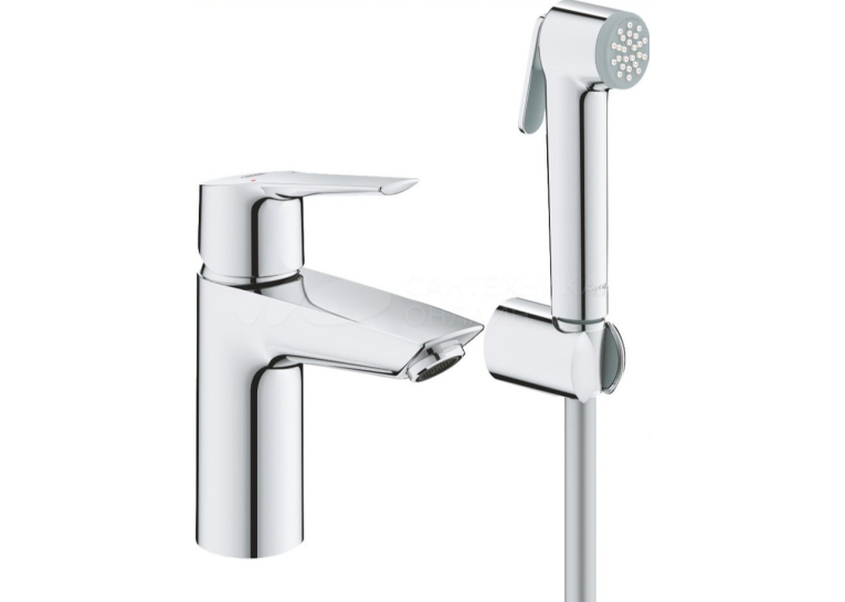 Смеситель для раковины с гигиеническим душем Grohe QuickFix Start 23123003