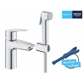 Смеситель для раковины с гигиеническим душем Grohe QuickFix Start 23123003