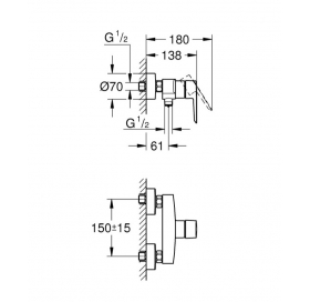 Смеситель для душа Grohe QuickFix Start 24208002