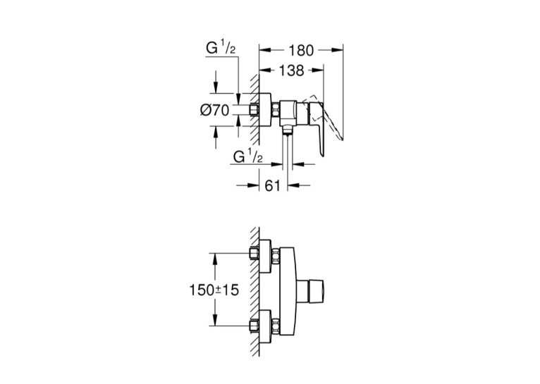 Смеситель для душа Grohe QuickFix Start 24208002
