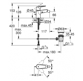 Змішувач для біде Grohe QuickFix Start Edge 23345001