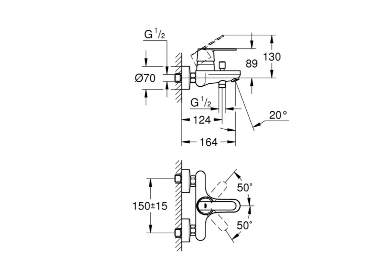 Змішувач для ванни Grohe QuickFix Get 32887000