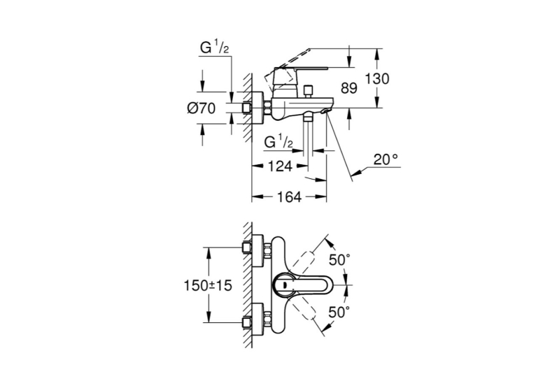 Змішувач для ванни Grohe QuickFix Get 32887000