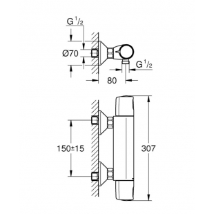 Термостат для душа Grohe QuickFix Precision Trend New 34229002