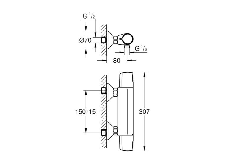 Термостат для душа Grohe QuickFix Precision Trend New 34229002