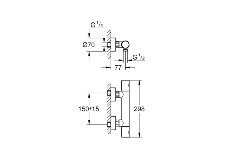 Термостат для душа Grohe QuickFix Precision Get 34773000