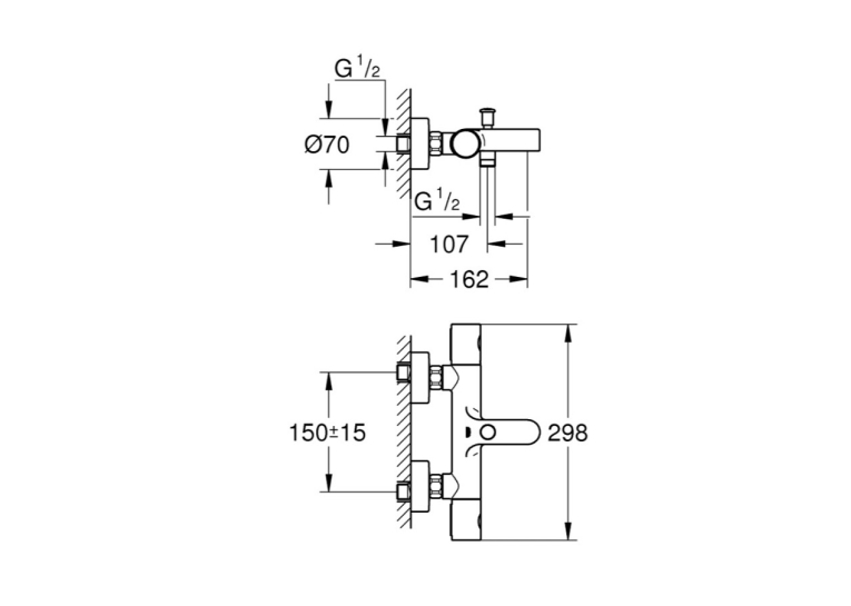 Термостат для ванны Grohe QuickFix Precision Get 34774000
