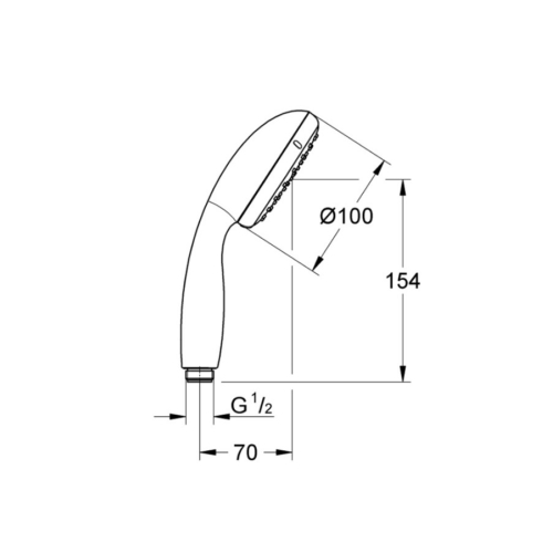 Ручной душ, 1 режим струи Grohe QuickFix Vitalio Start 27940000