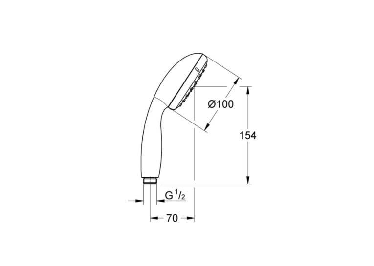 Ручний душ, 1 режим струменю Grohe QuickFix Vitalio Start 27940000