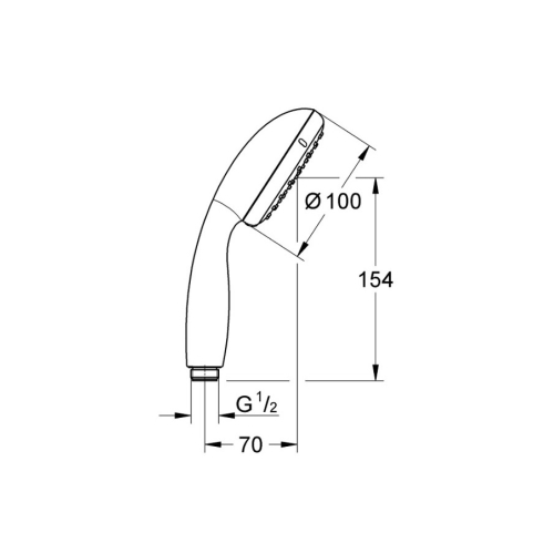 Ручной душ, 2 режима струи Grohe QuickFix Vitalio Start 27946000
